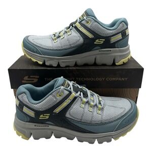 Skechers Stamina At Artists Bluff Shoes Womens Sz 8 Blue/Yellow Sneakers 180145‎